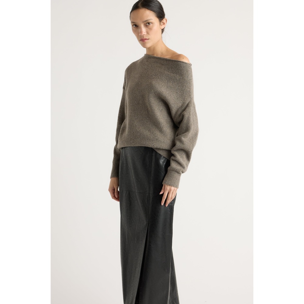 Modern Citizen Rama Front-Vent Vegan Leather Skirt Size MBlack / M - Picture 3 of 3
